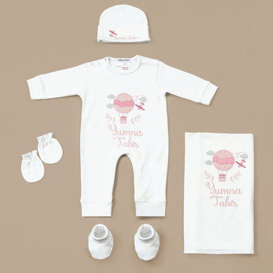Customized Newborn Baby Girl 5-Pcs Set