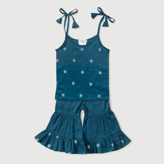 Floral Embroidered Gharara Set