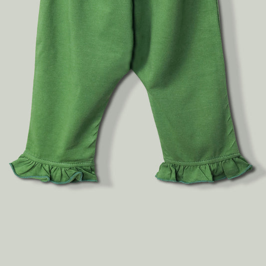 Ruffle Green Baby Trouser