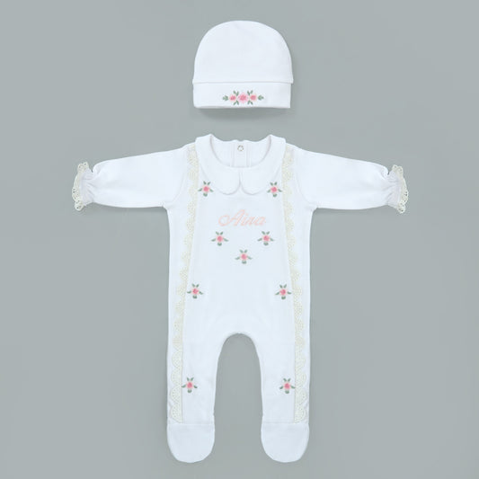 Customized Name Floral Embroidered Bundle