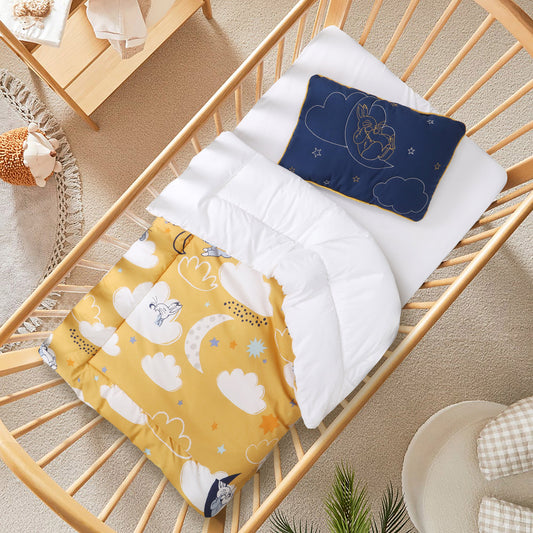 Bunnies on Clouds Baby Comforter Set