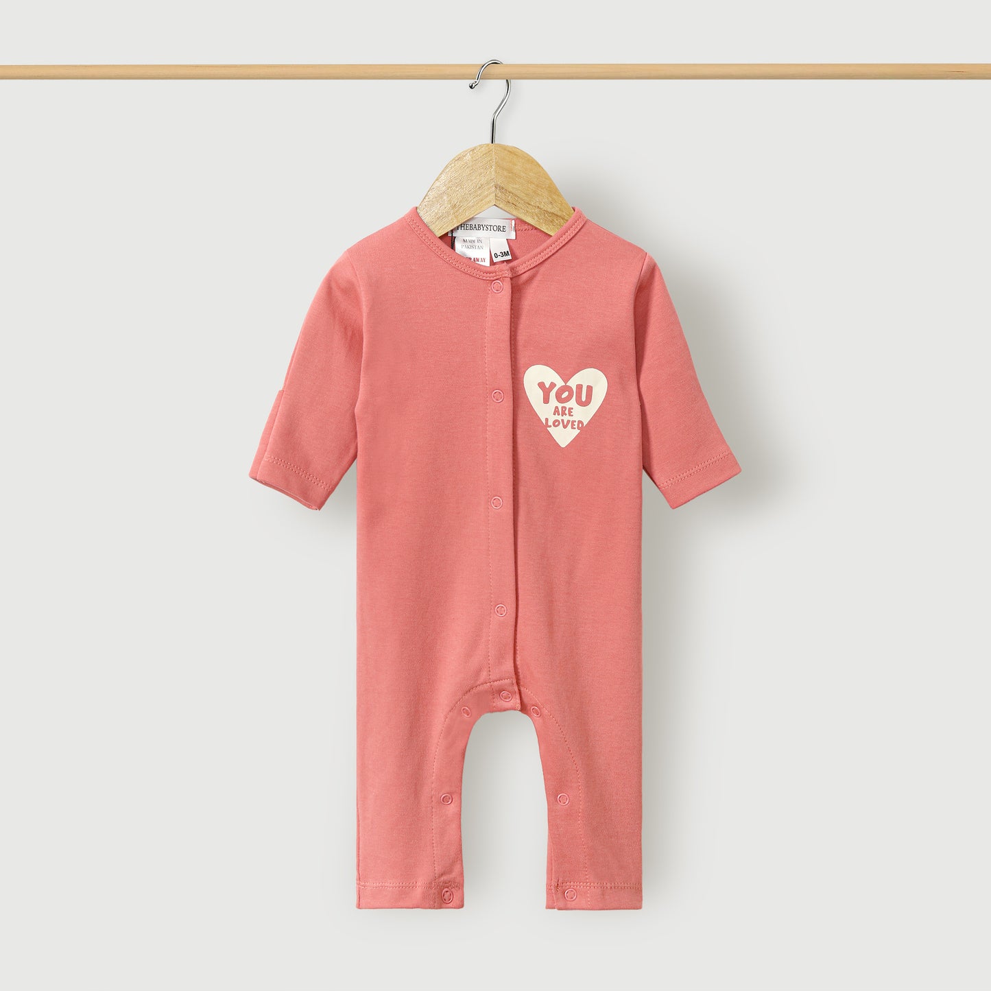 Heart Printed Baby Rompers (Pack of 3)