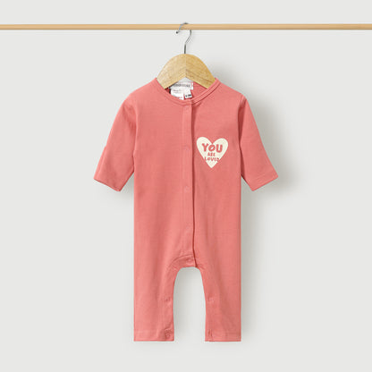 Heart Printed Baby Rompers (Pack of 3)