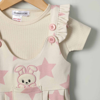 Bunny Pop Dungaree 2pc Set