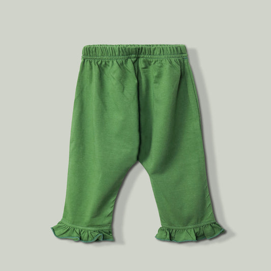 Ruffle Green Baby Trouser