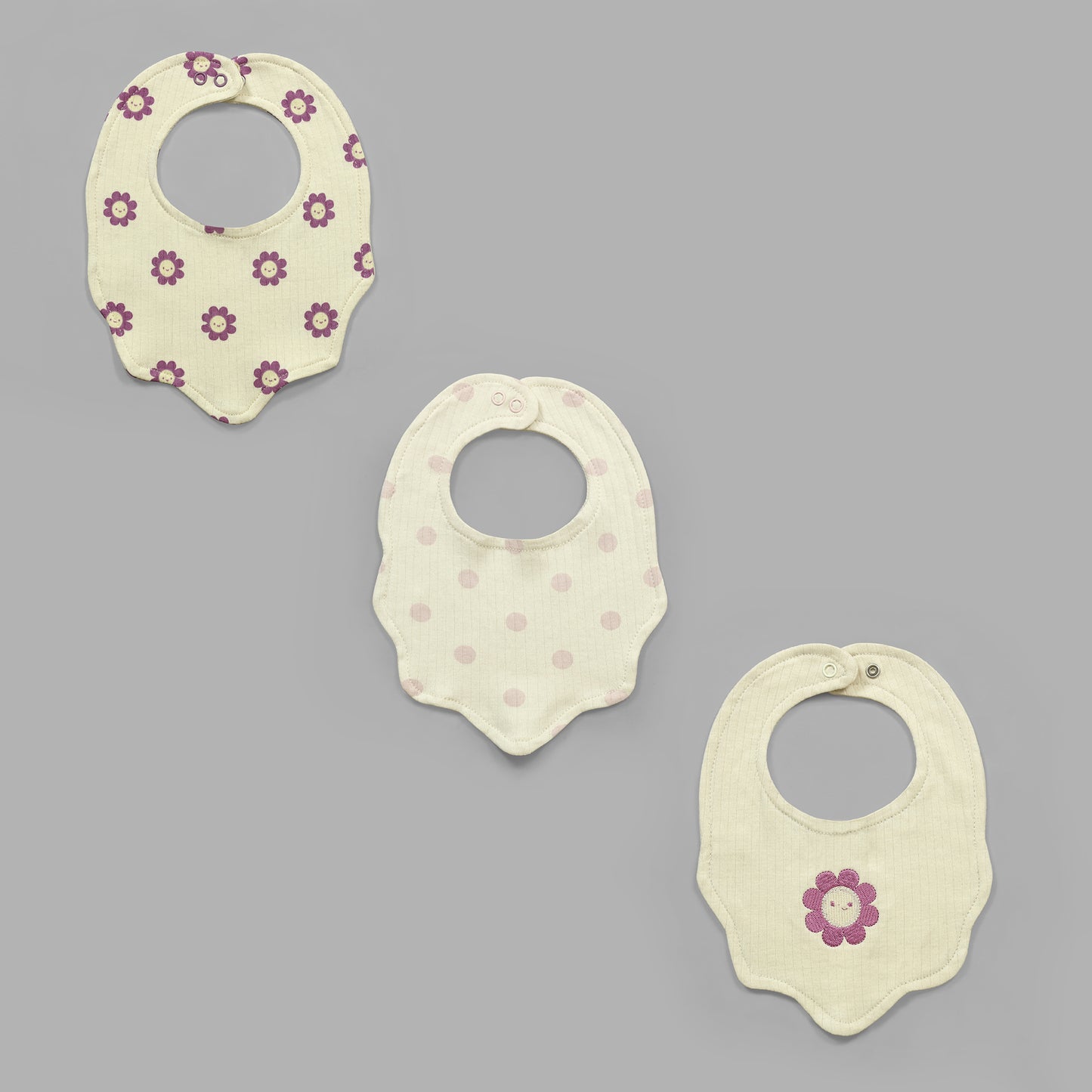 Floral Baby Bibs - Pack Of Three