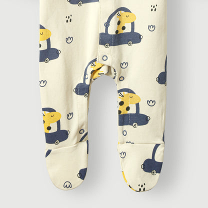 Cars Printed Baby Rompers (Pack of 3)