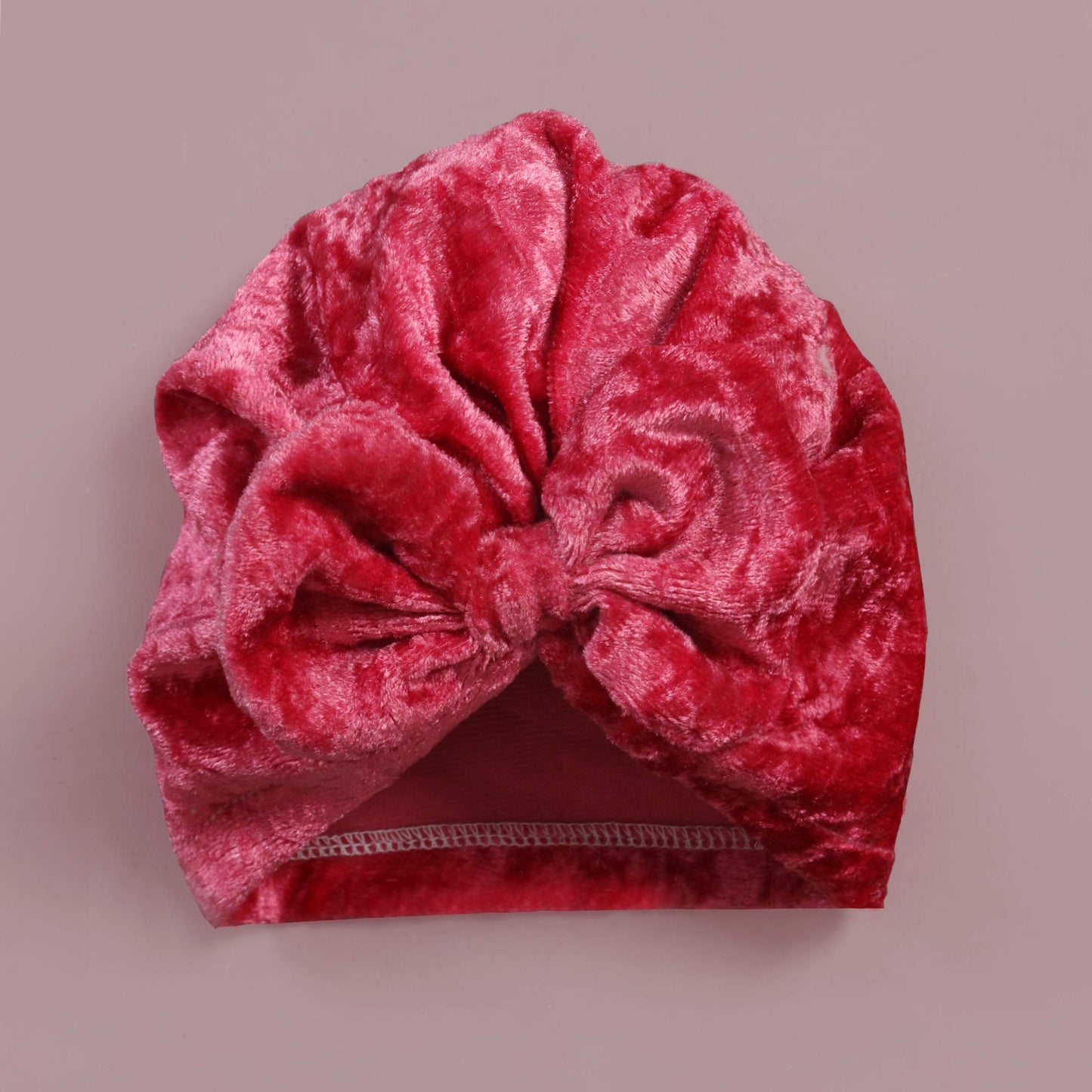 Bow Cuddle Velvet Turban Caps