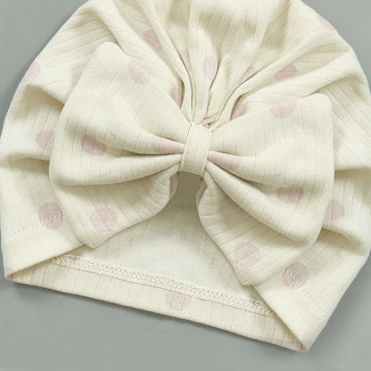 Blush Polka Baby Cap