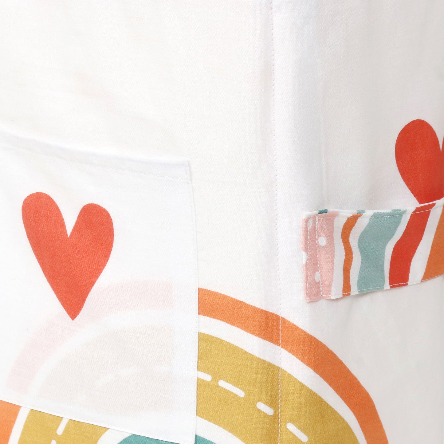 Rainbow Heart Toy Basket