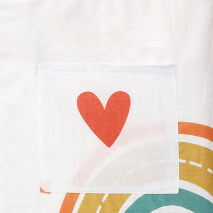 Rainbow Heart Toy Basket