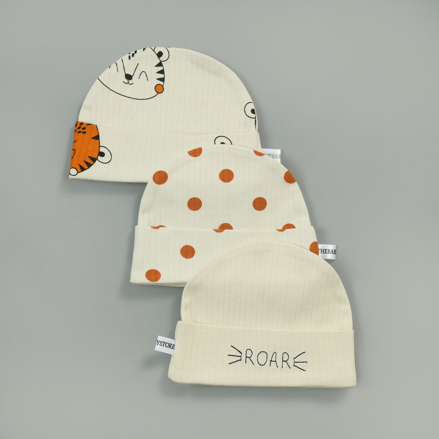 Tiger Baby Caps - Pack Of Three