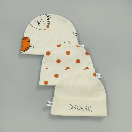 Tiger Baby Caps - Pack Of Three