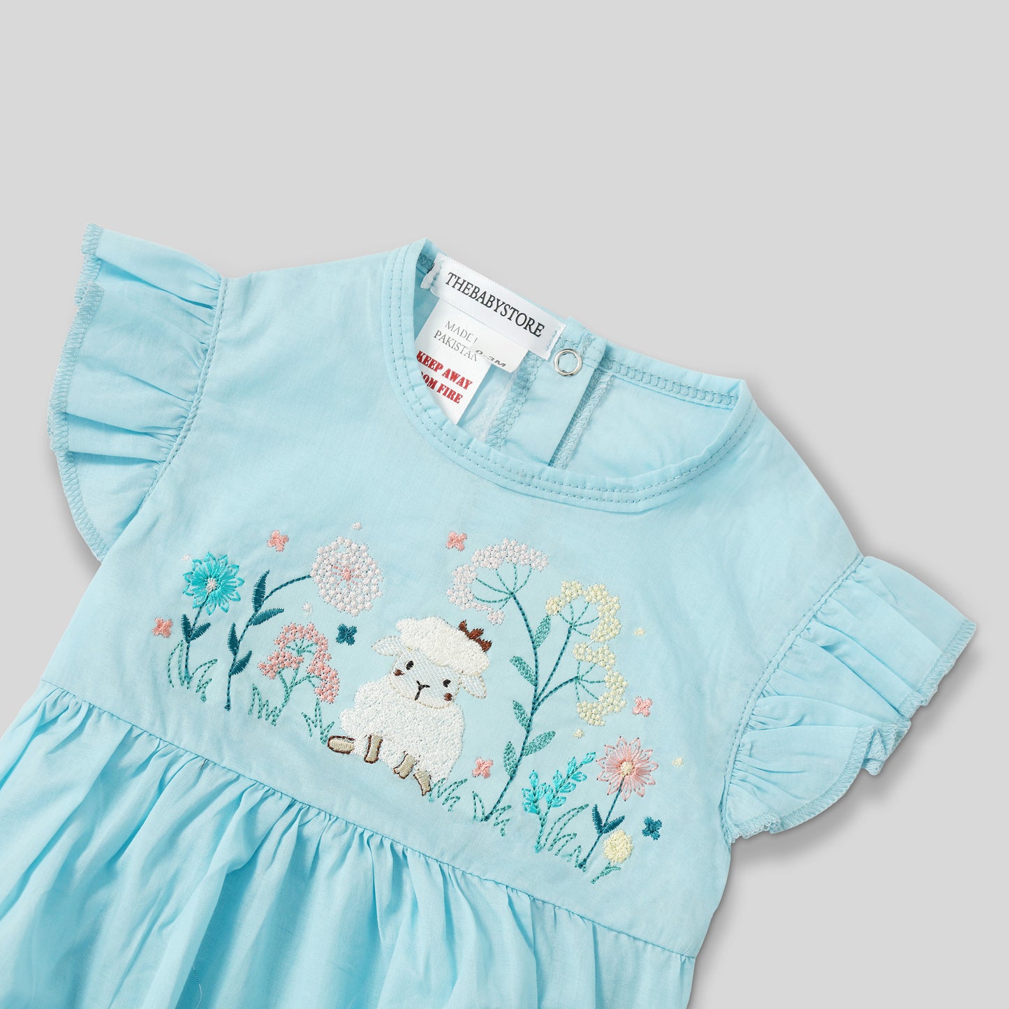 Little Lamb In Bloom Lawn Romper