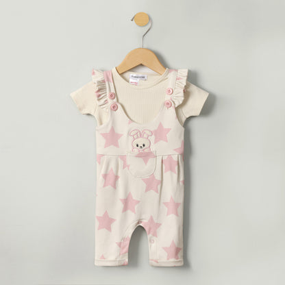 Bunny Pop Dungaree 2pc Set