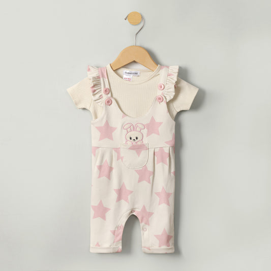 Bunny Pop Dungaree 2pc Set