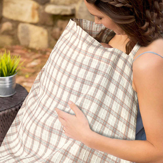 Tiny Plaid Nursing Apron