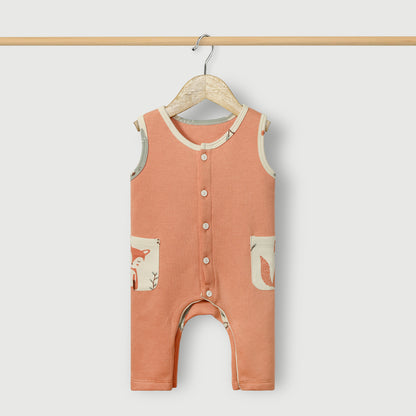 Animals Knitted Fleece Dungaree 2pc Set