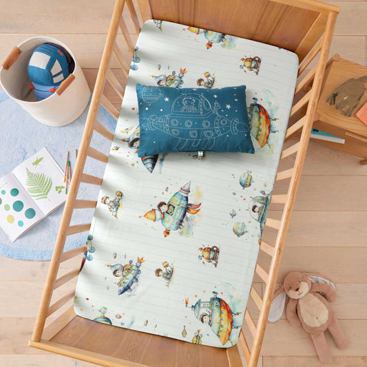 Little Astronaut Spaceship Crib Bedding Set