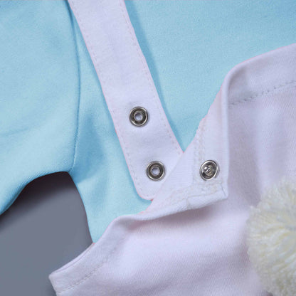 Baby White Cat Face Knitted Romper