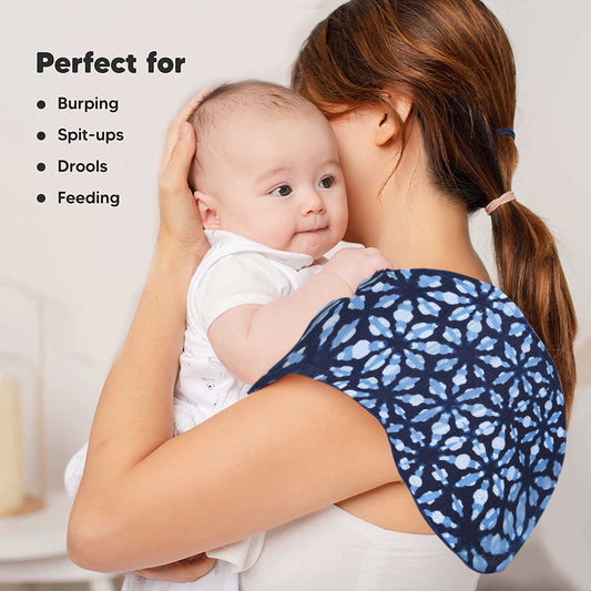 Blue Marbles Texture Baby Burp Cloth