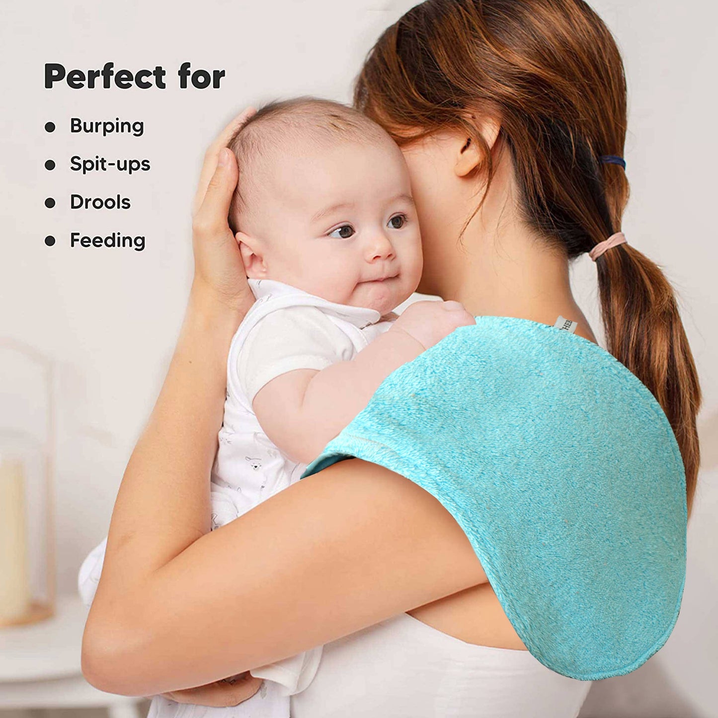 Blue Towel Baby Burp Cloth