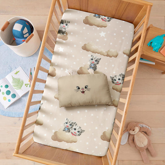 Cloud kitty Baby Crib Bedding Set