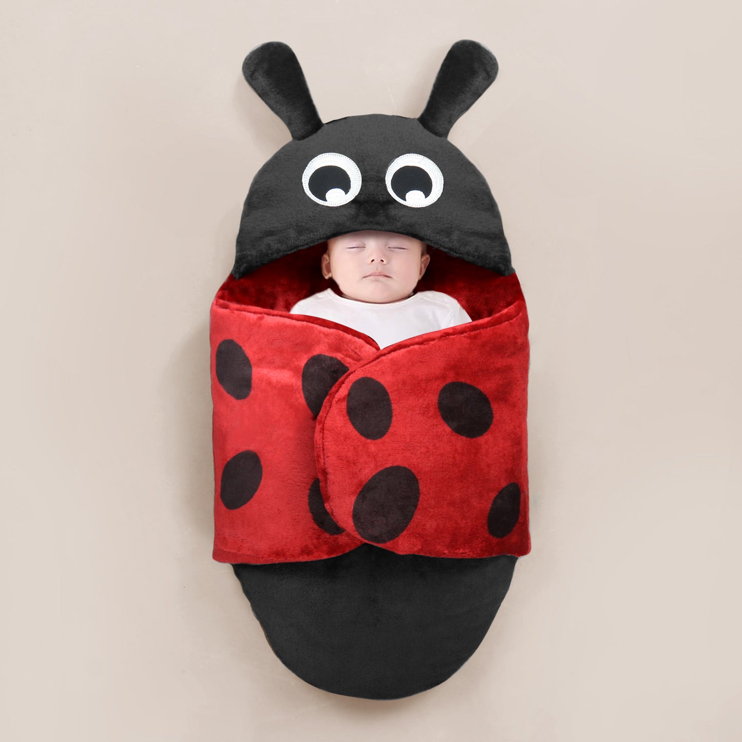 Cute Ladybug Fleece Baby Sleeping Carry Nest