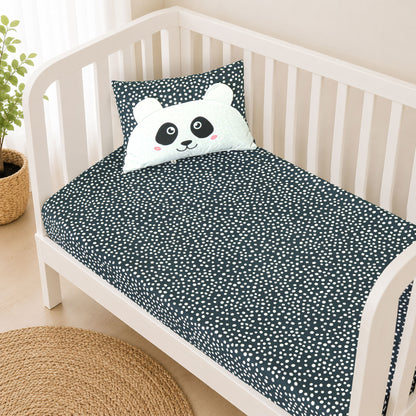 Cute Panda Polka Dot Crib Set
