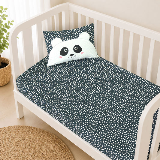 Cute Panda Polka Dot Crib Set