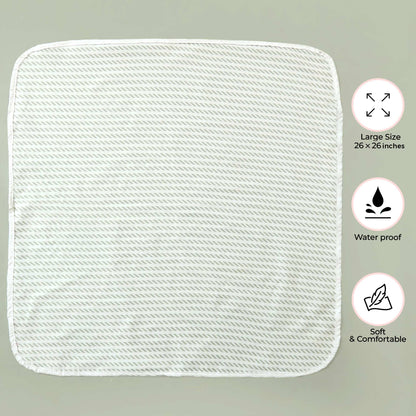 Grey Pattern Baby Diaper Changing Sheet