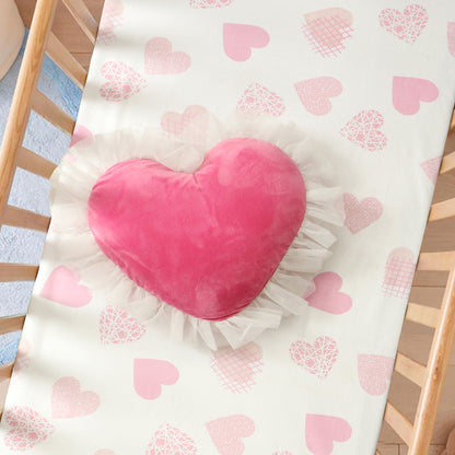 Heart Printed Baby Crib Bedding Set