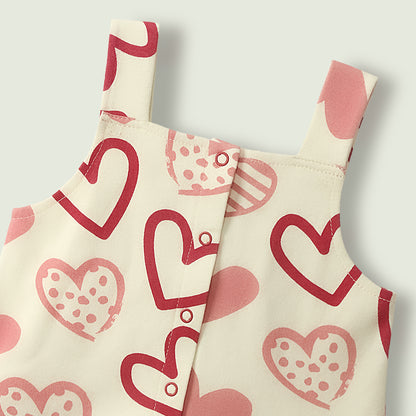 Heart Printed Peplum Top