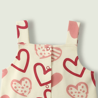 Heart Printed Peplum Top