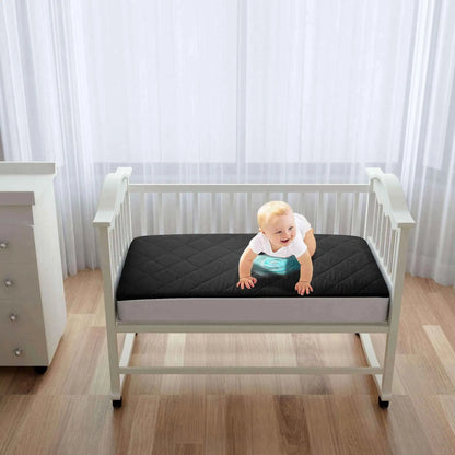 Kids Waterproof Mattress Protector Fitted Black