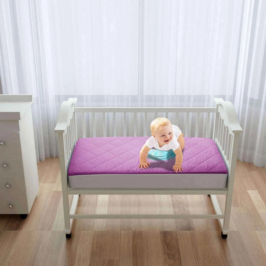 Kids Waterproof Mattress Protector Fitted Lilac