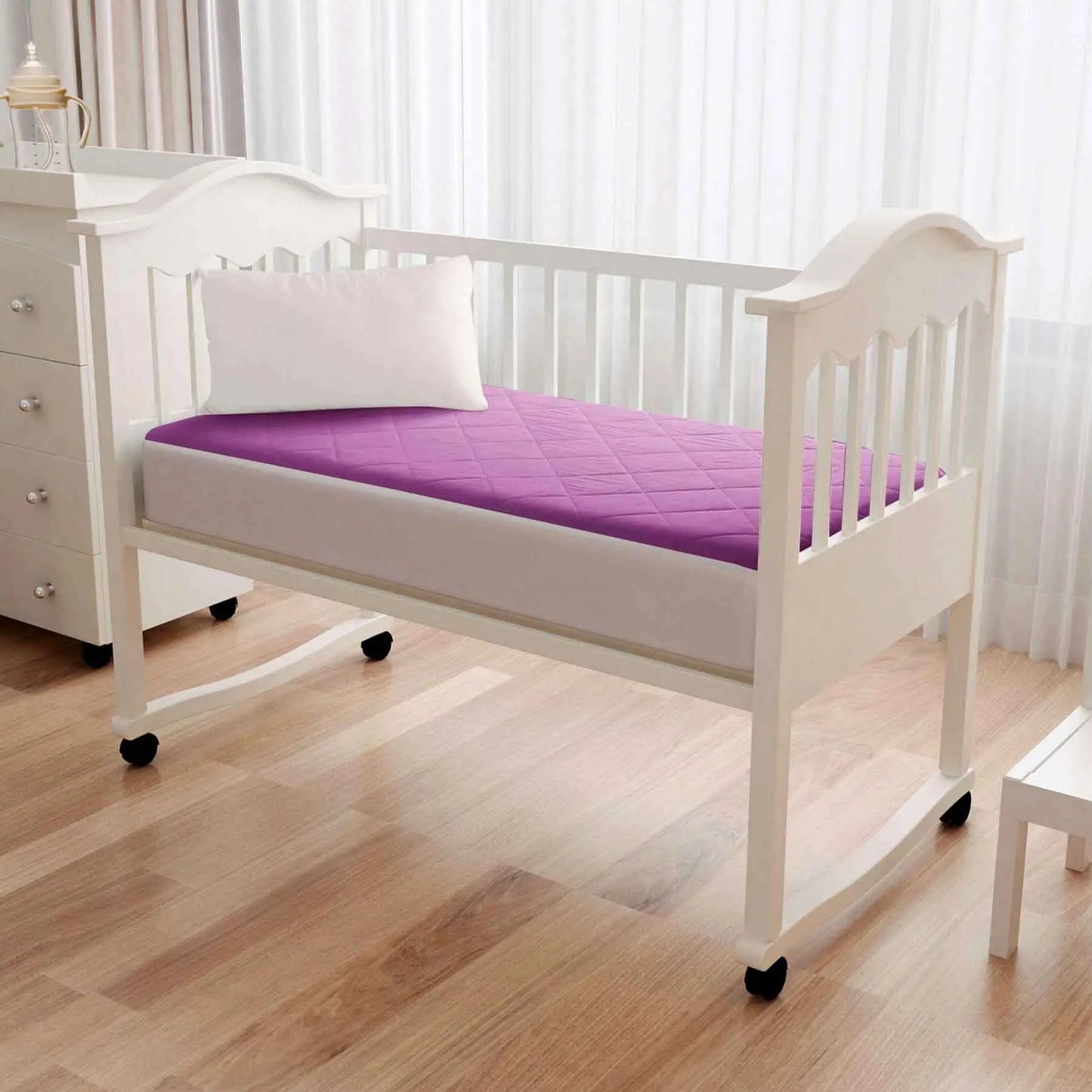 Kids Waterproof Mattress Protector Fitted Lilac