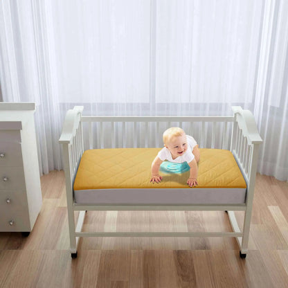 Kids Waterproof Mattress Protector Fitted Mustard