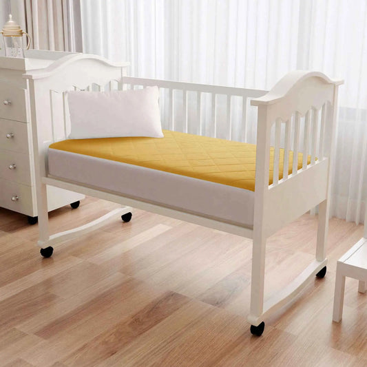 Kids Waterproof Mattress Protector Fitted Mustard