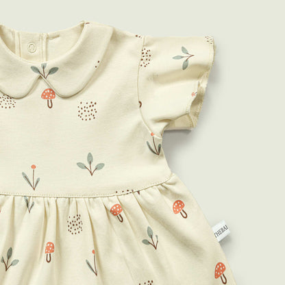 Leaf and Mushroom Printed Frock