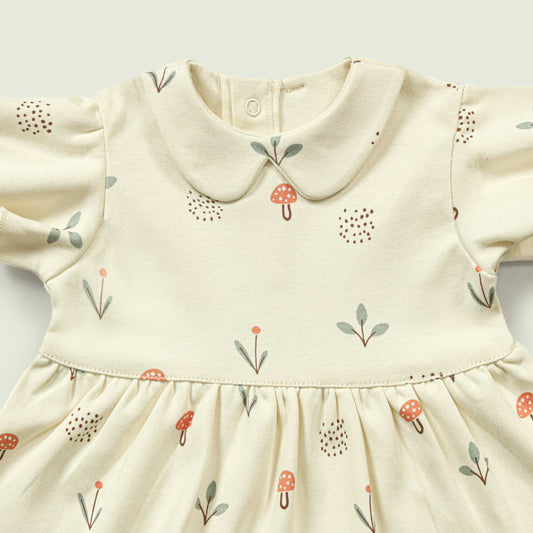 Leaf and Mushroom Printed Frock