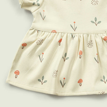 Leaf and Mushroom Printed Frock