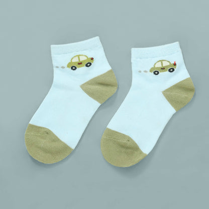 Mini Car Kids Socks Blue