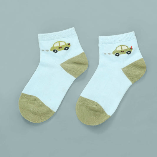 Mini Car Kids Socks Blue