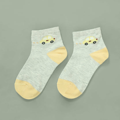 Mini Car Kids Socks Grey