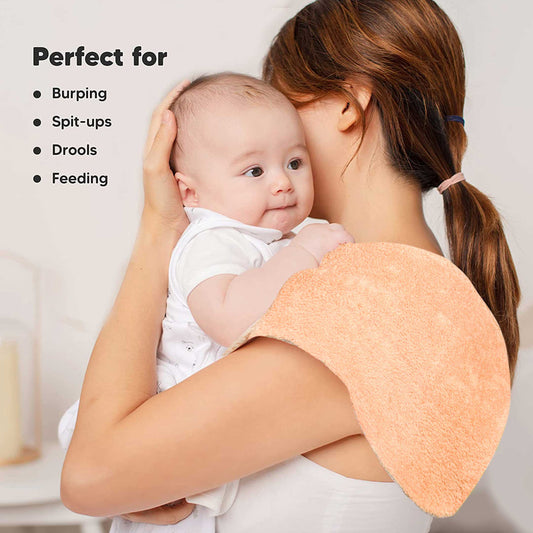 Peach Towel Baby Burp Cloth