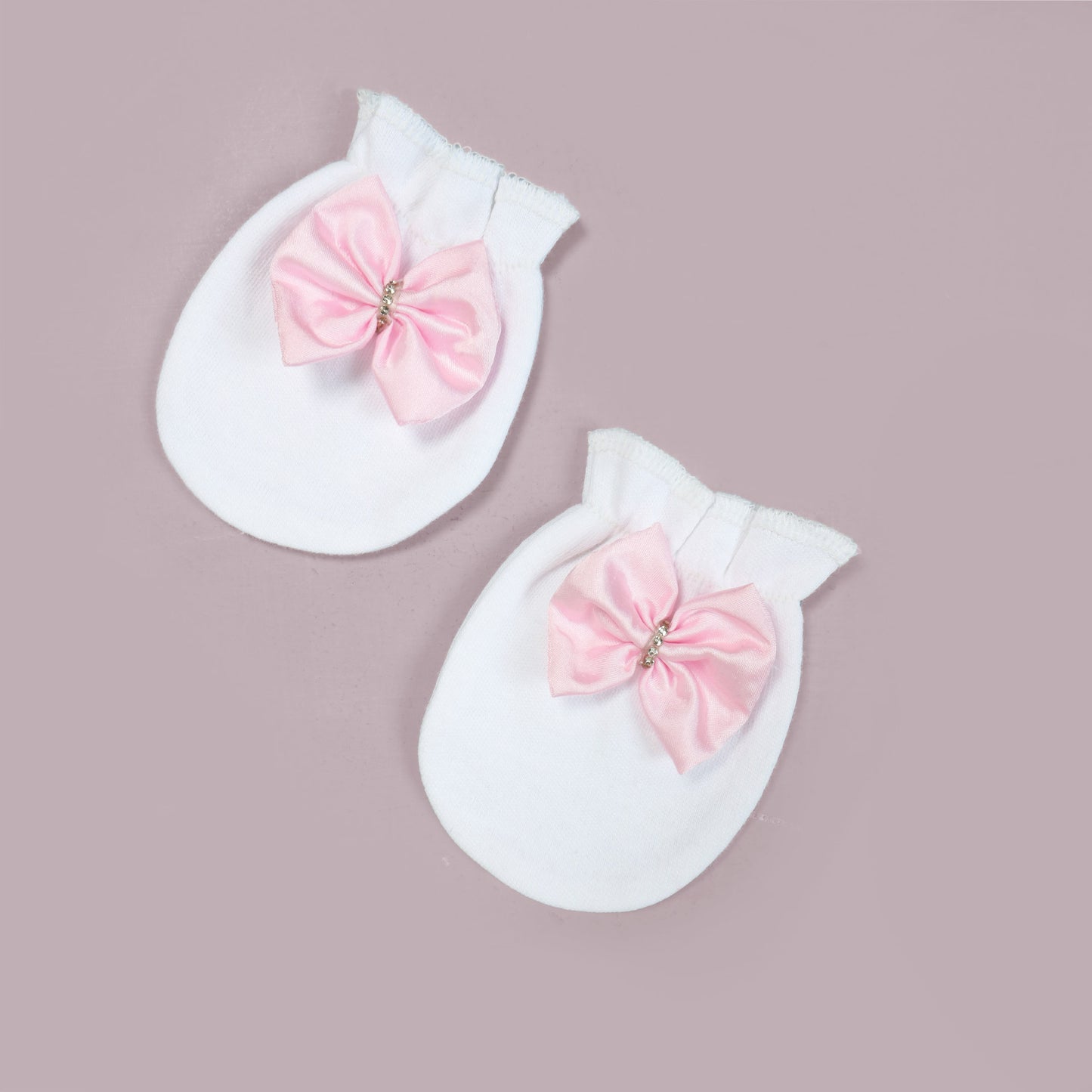 Pink Bows Embroidered Customized Baby Romper Set