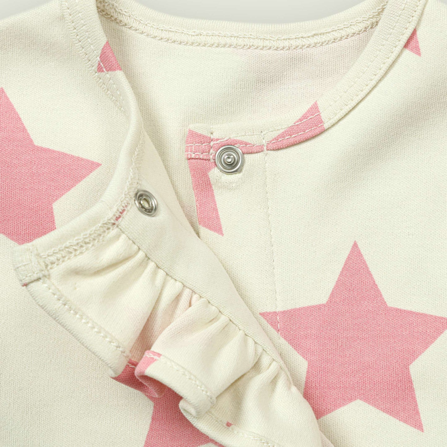 Pink Stars Ruffled Top