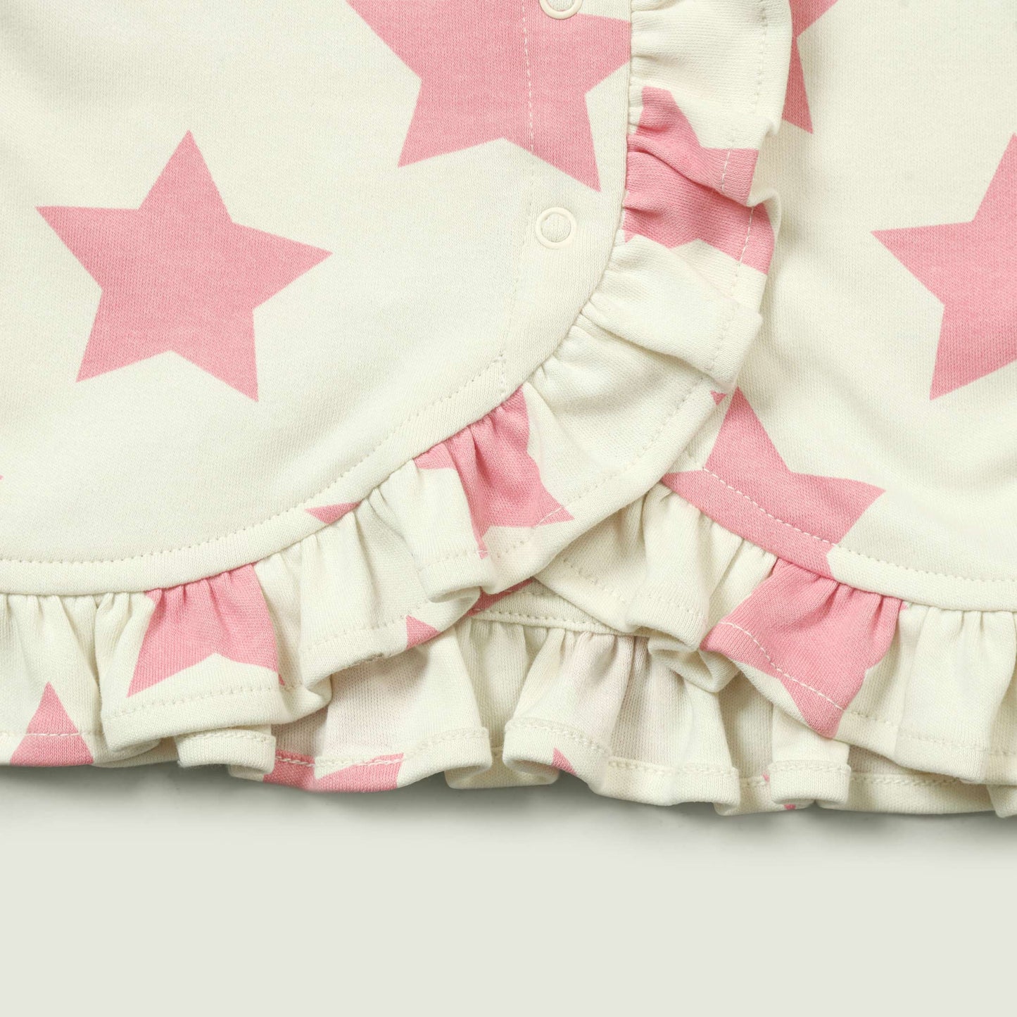 Pink Stars Ruffled Top
