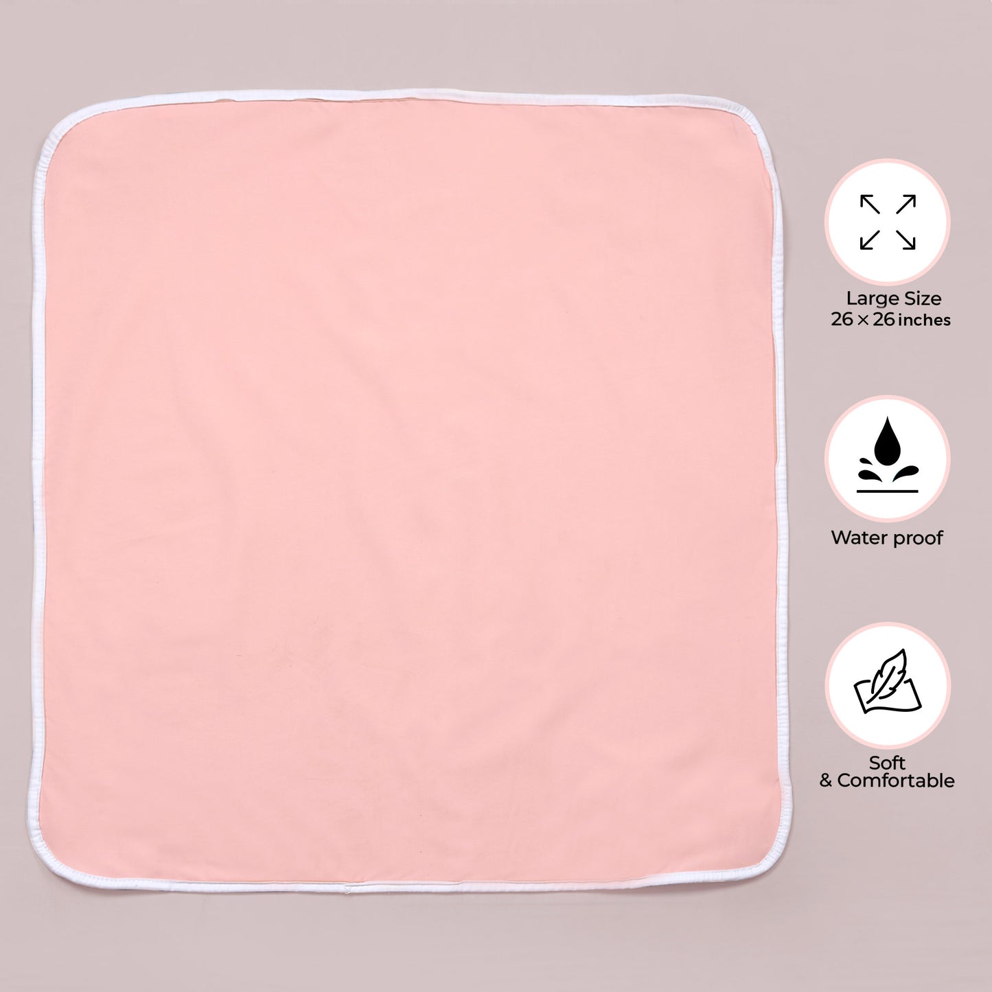 Plain Pink Baby Diaper Changing Sheet